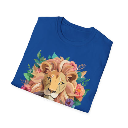 Lion Shirt Unisex Softstyle Tee 100 Percent Ring Spun Cotton Animal Print