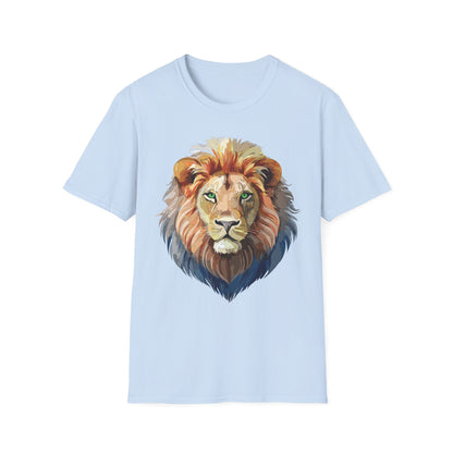 Lion Floral Tee Unisex Gildan Softstyle 64000 Cotton Short Sleeve Shirt