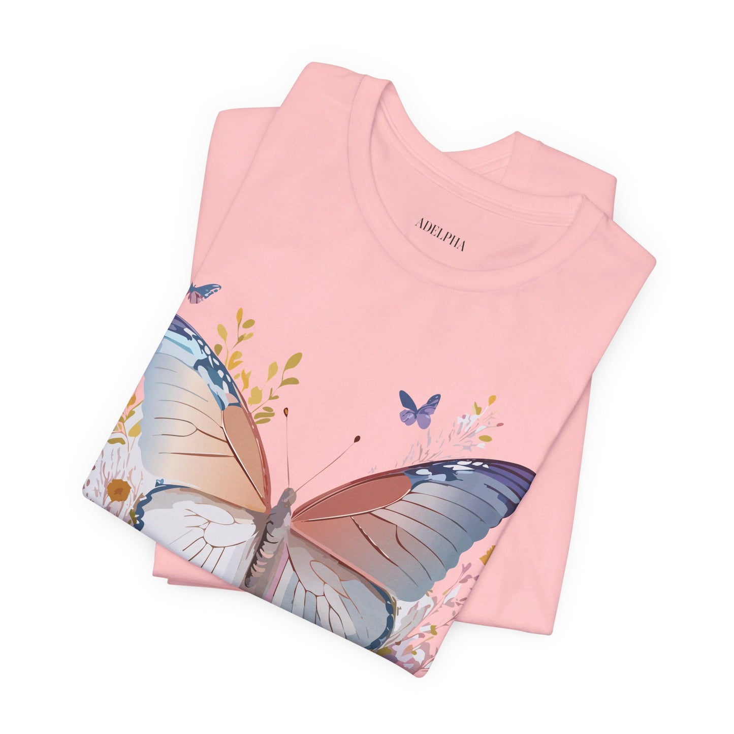 T-Shirt aus natürlicher Baumwolle mit Schmetterling