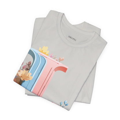 Natural Cotton Tee Shirt - Letters Collection - L Printify