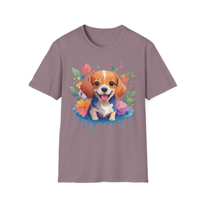 Dog Shirt Animal Print Tee Unisex Gildan Softstyle 64000 Cotton Tee