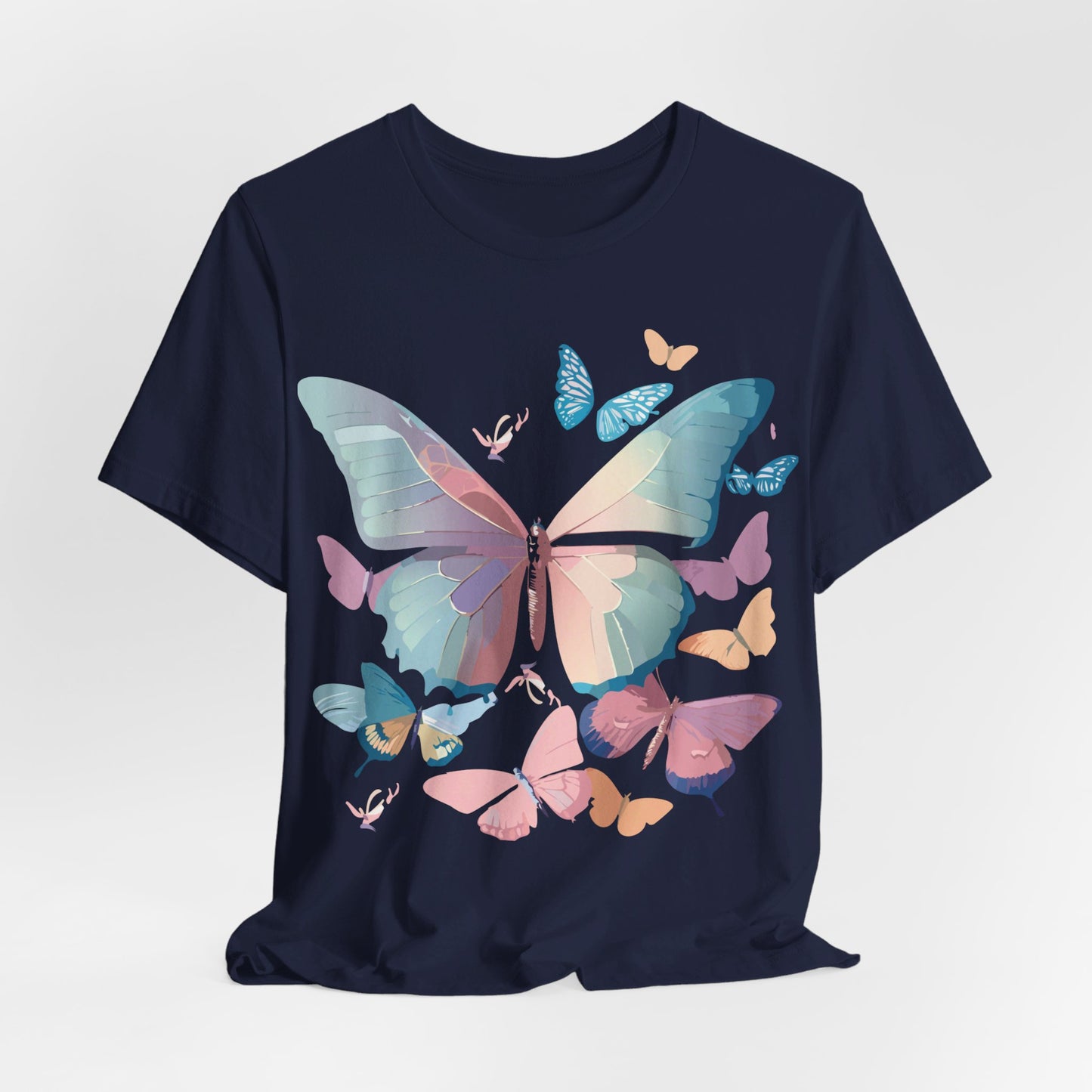 T-shirt en coton naturel avec papillon