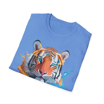 Tiger Shirt Unisex Animal Tee Ring Spun Cotton Gildan Softstyle Short Sleeve