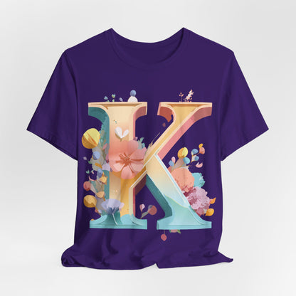 Natural Cotton Tee Shirt - Letters Collection - K Printify