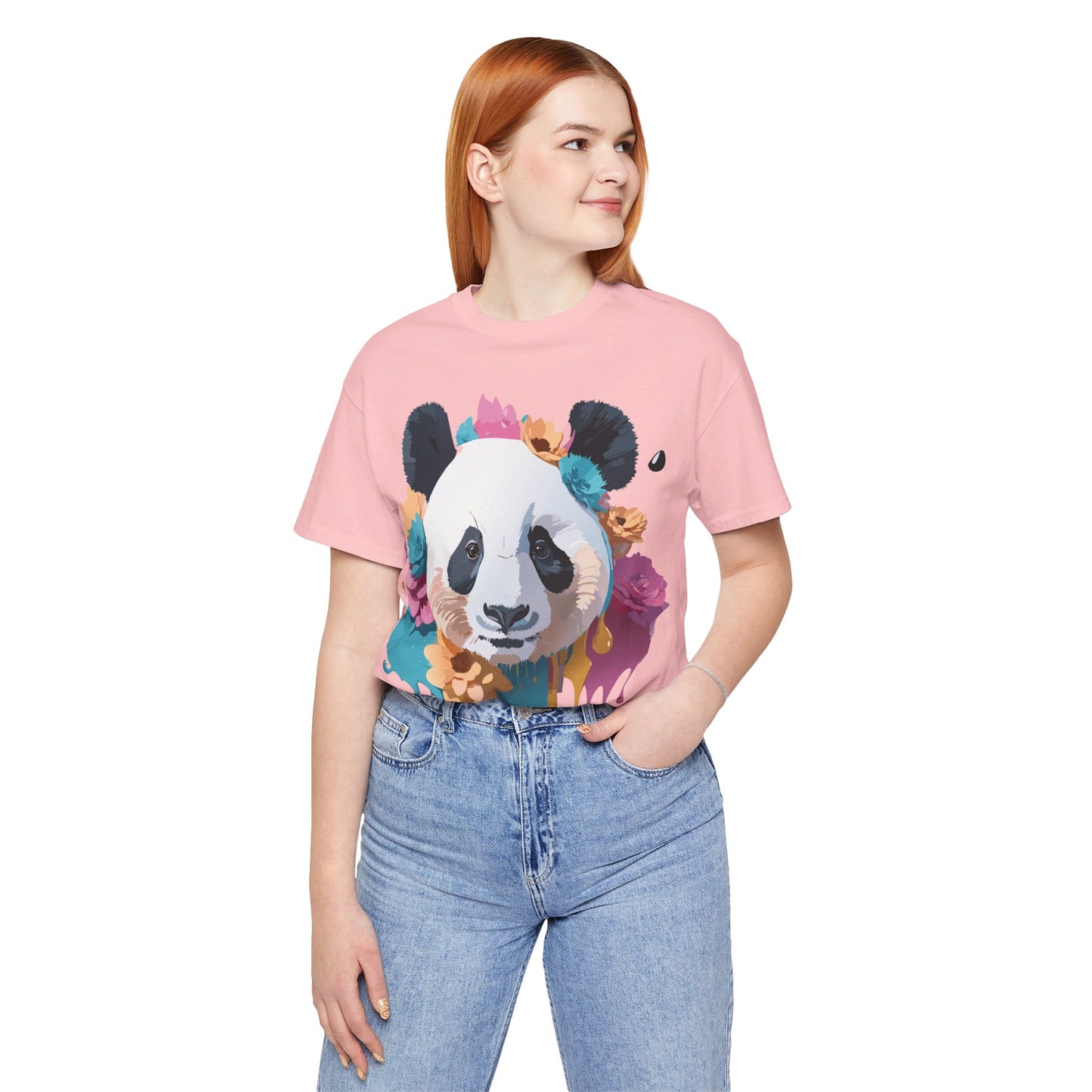 T-Shirt aus natürlicher Baumwolle mit Panda