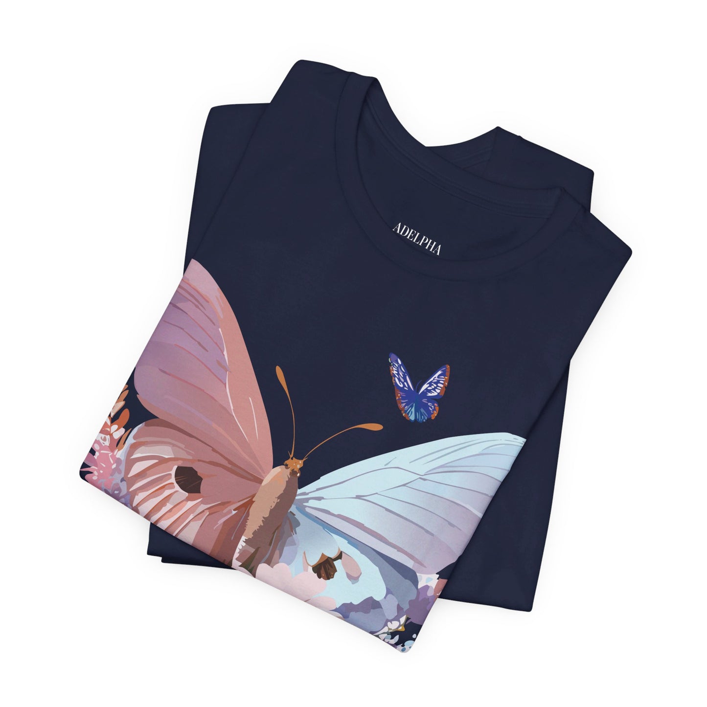 T-shirt en coton naturel avec papillon