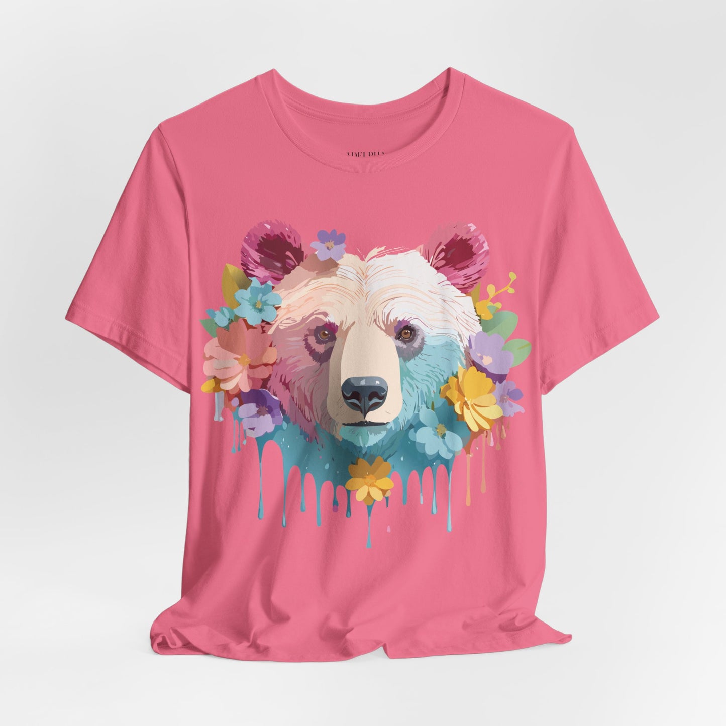 Natural Cotton Tee Shirt with Bear