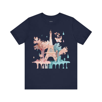 Natural Cotton Tee Shirt - Beautiful Places Collection - Paris Printify