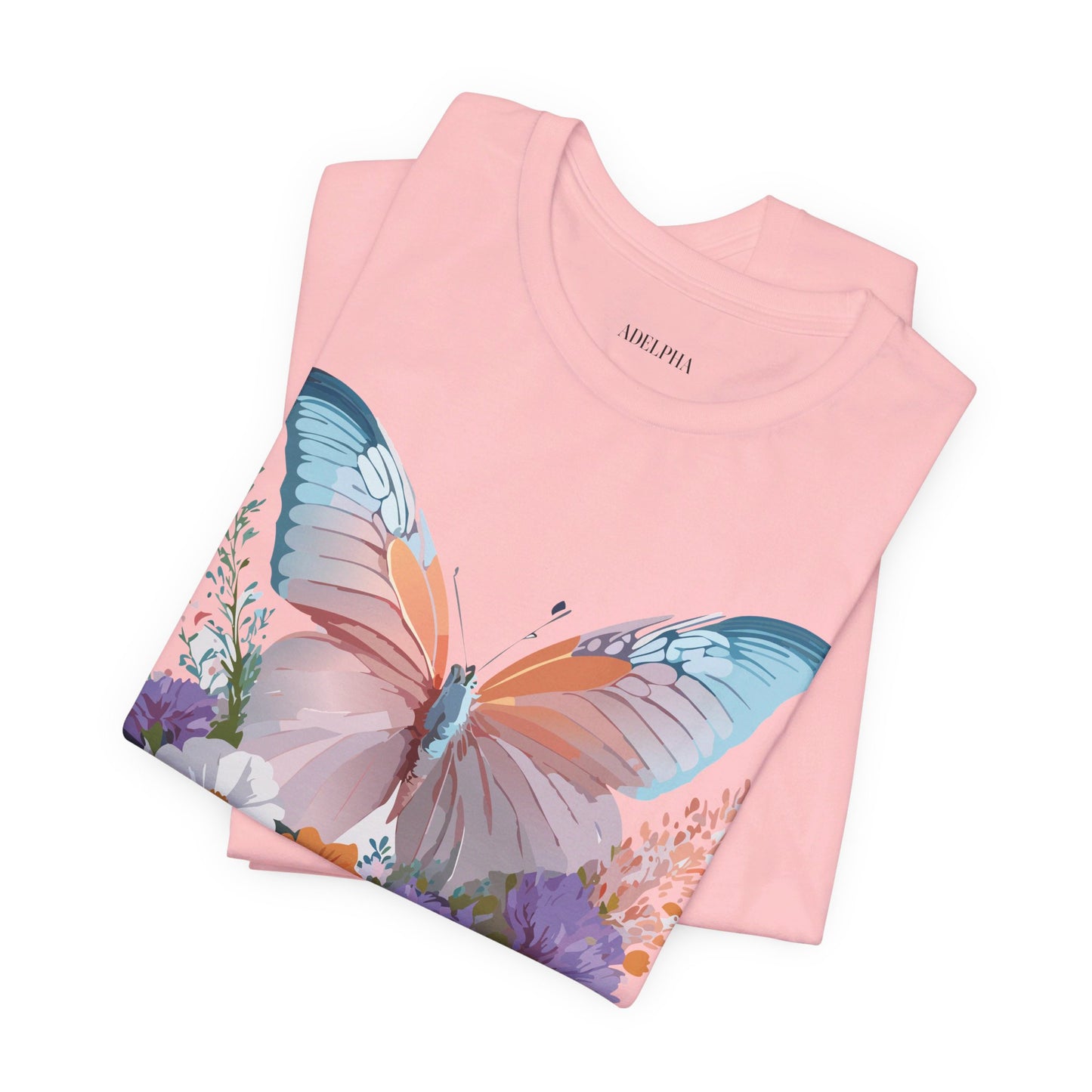 T-shirt en coton naturel avec papillon