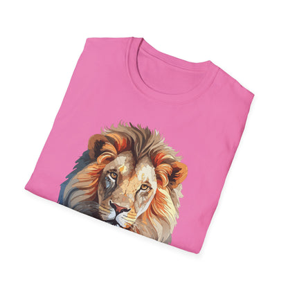 Gildan Softstyle Lion Print T Shirt Floral Tee For Unisex Everyday Comfort