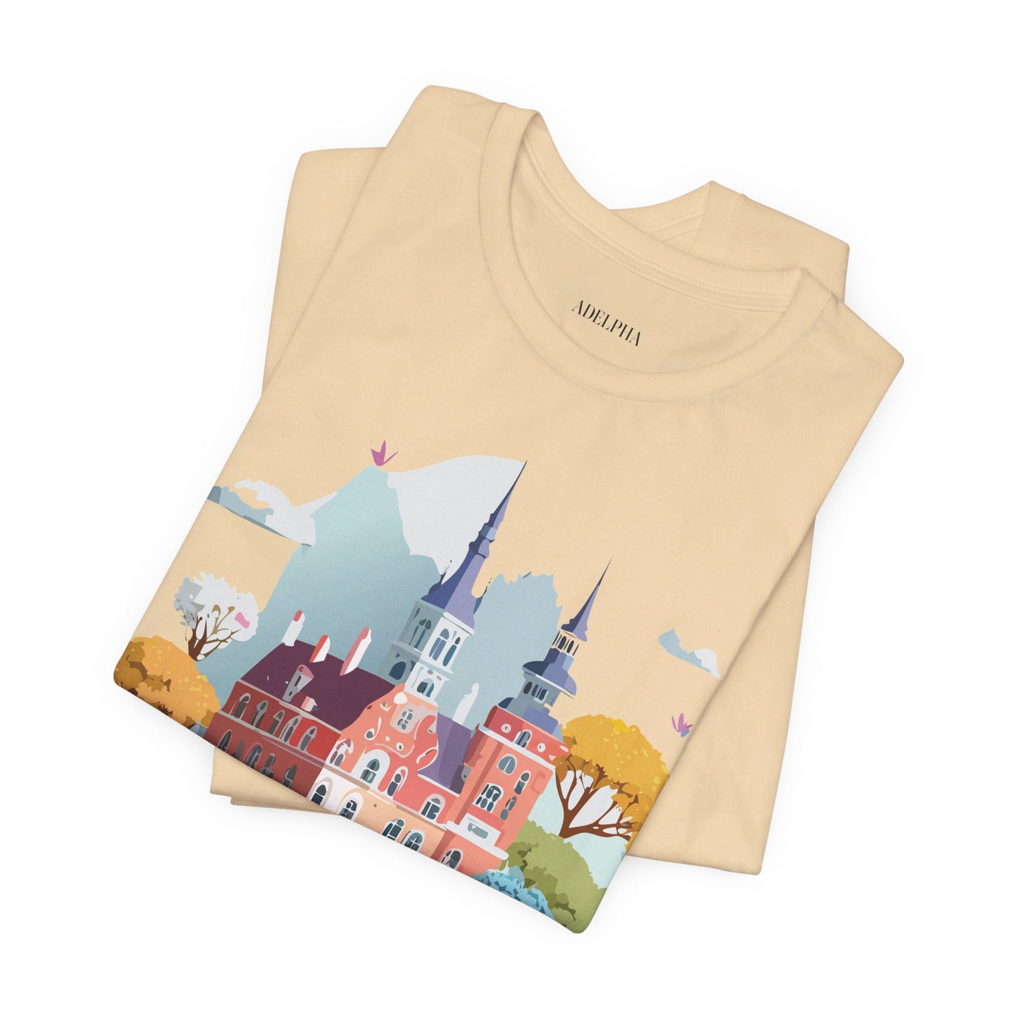 Natural Cotton Tee Shirt - Beautiful Places Collection - Warnemünde and Rostock - Germany