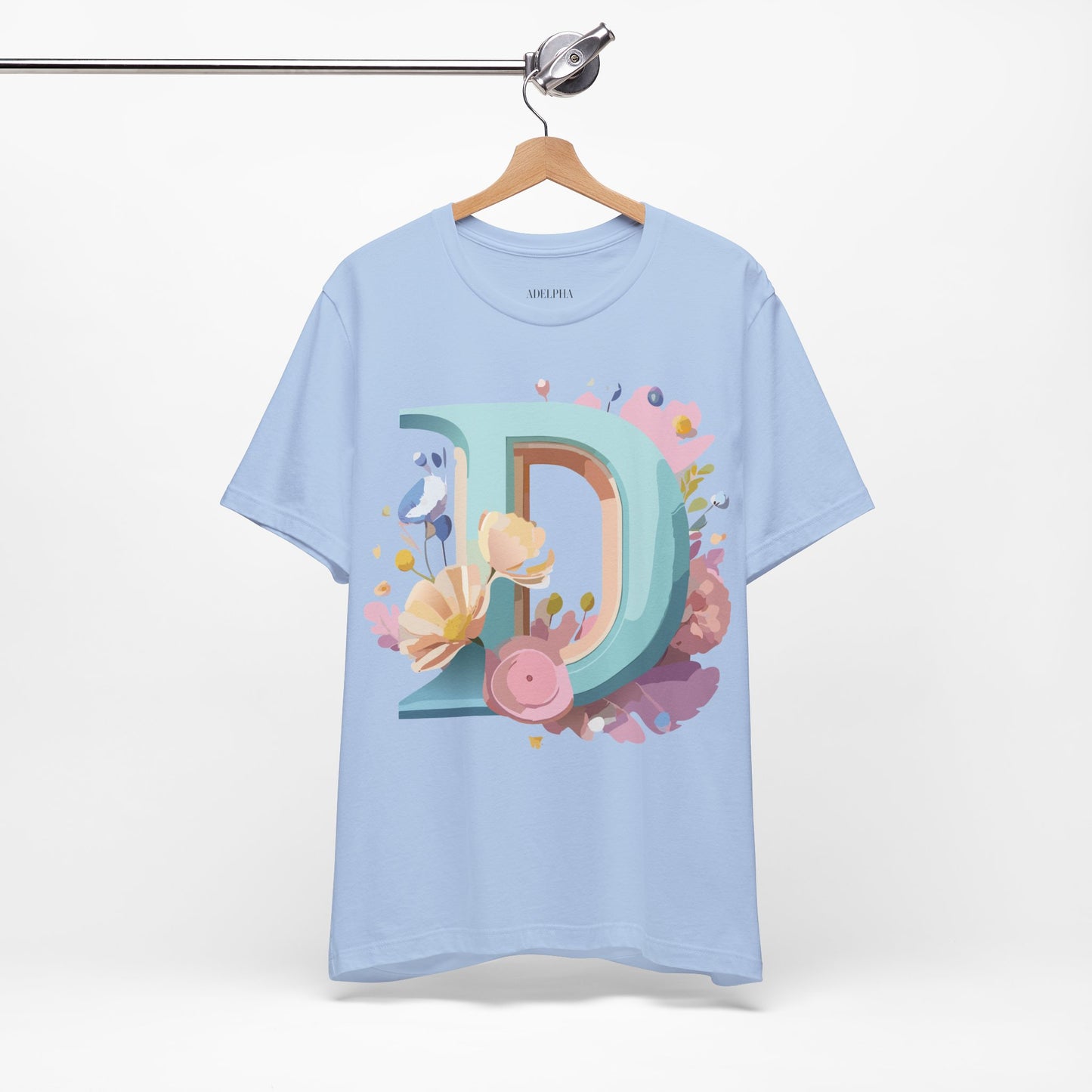 Natural Cotton Tee Shirt - Letters Collection - D