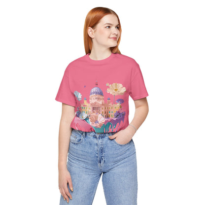 Natural Cotton Tee Shirt - Beautiful Places Collection - Madrid Printify