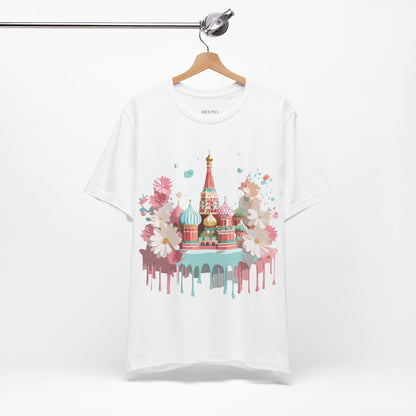 Natural Cotton Tee Shirt - Beautiful Places Collection - Moscow Printify