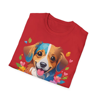 Dog Shirt Unisex Animal Tee 100 Percent Cotton Gildan Softstyle 64000