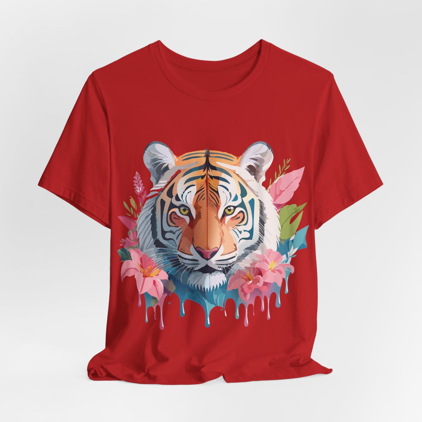 Natural Cotton Tee Shirt with Tiger