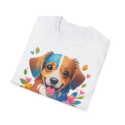 Dog Shirt Unisex Animal Tee 100 Percent Cotton Gildan Softstyle 64000