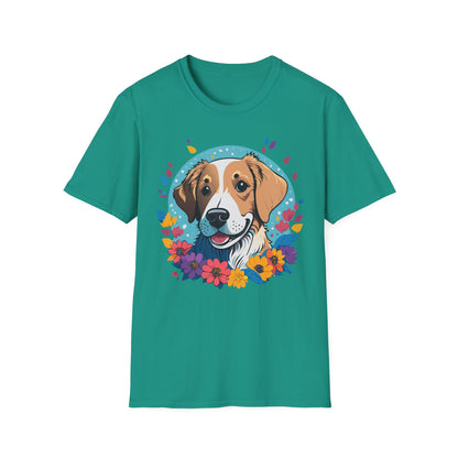 Unisex Dog Shirt Animal Print Tee Gildan Softstyle 64000 Cotton