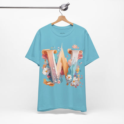 Natural Cotton Tee Shirt - Letters Collection - W Printify