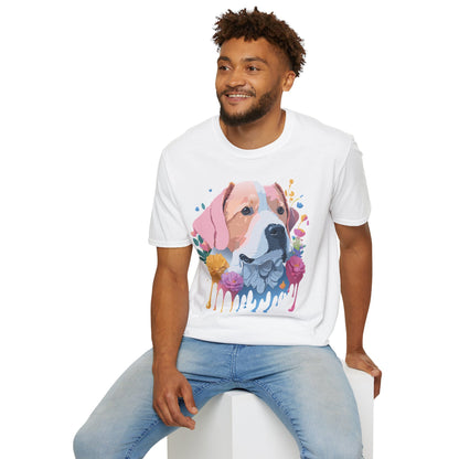 Dog Shirt Unisex Softstyle Cotton Tee 64000 Graphic Animal Print