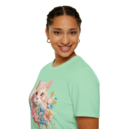 Unisex Cat Shirt Kitten Tee Cat Lover Tee Softstyle 64000 Gildan