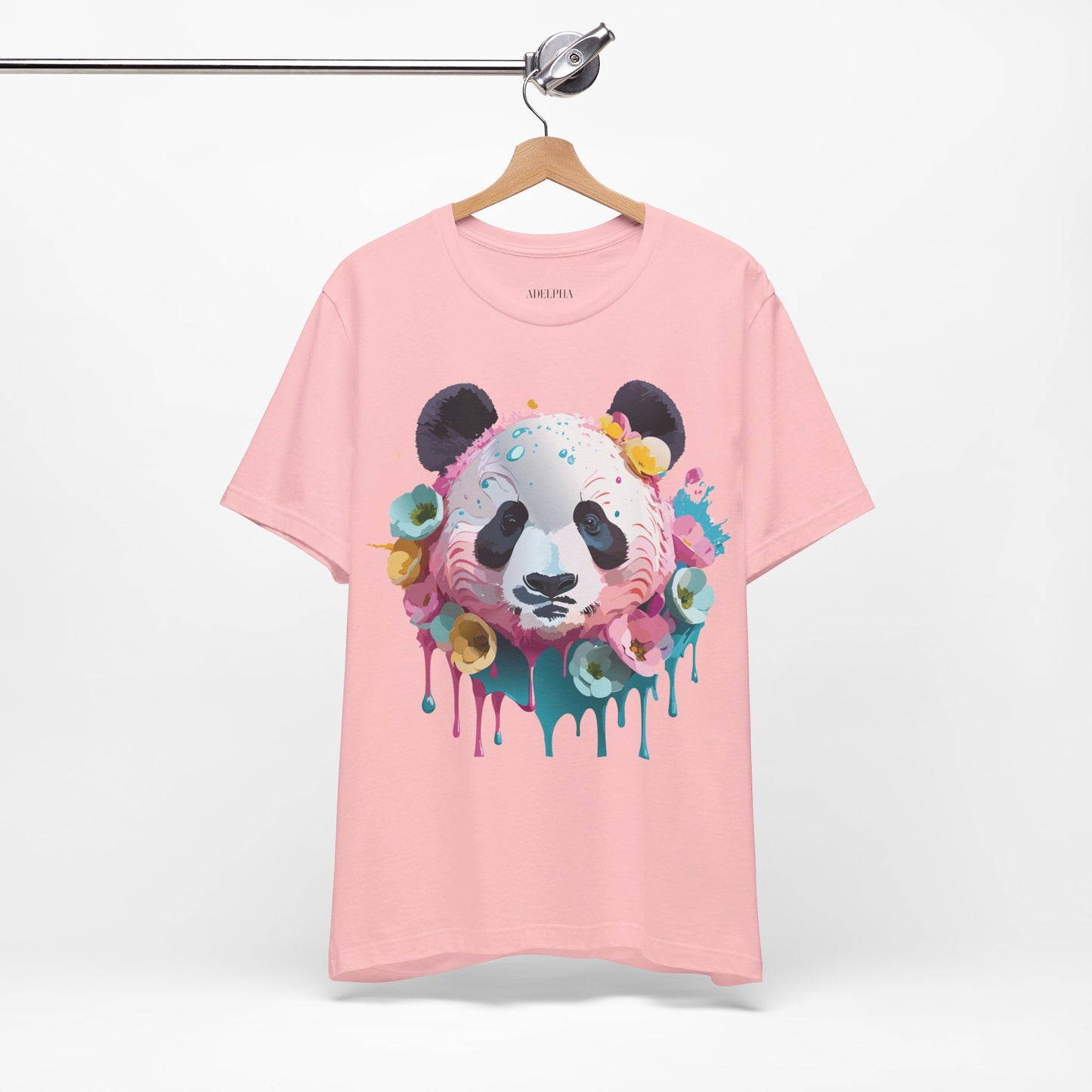 Natural Cotton Tee Shirt with Panda