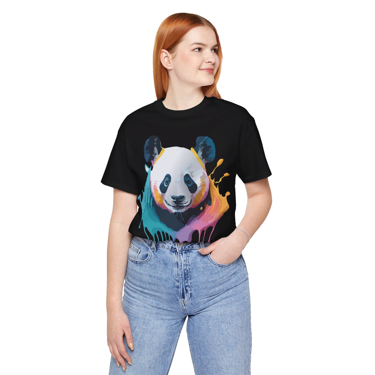 Natural Cotton Tee Shirt with Panda