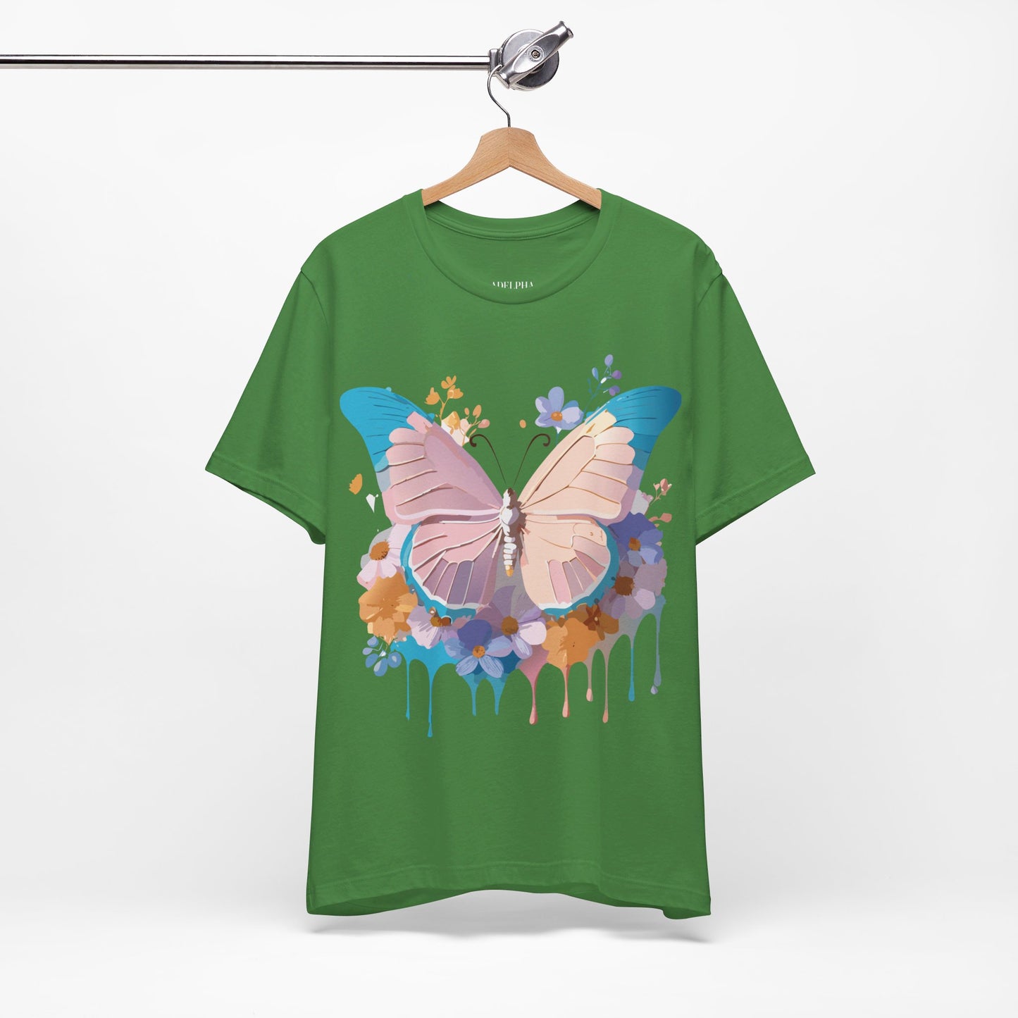 T-shirt en coton naturel avec papillon