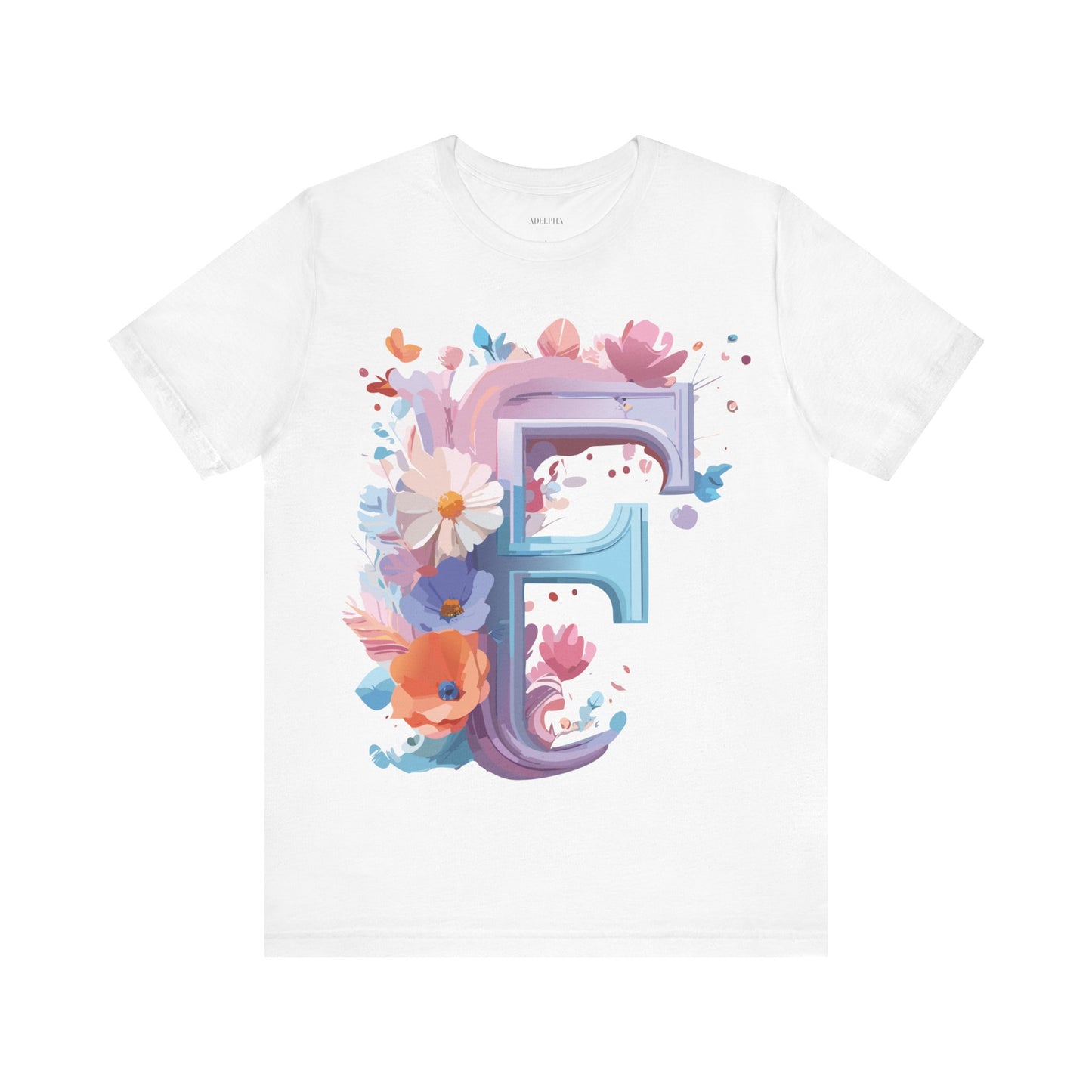 Natural Cotton Tee Shirt - Letters Collection - F