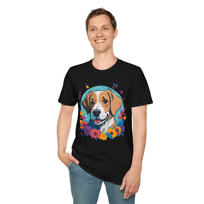 Unisex Dog Shirt Animal Print Tee Gildan Softstyle 64000 Cotton