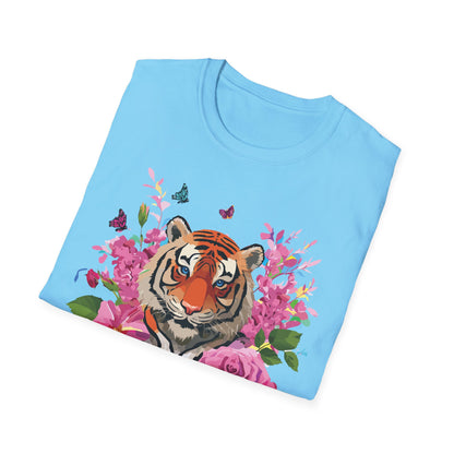 Tiger Shirt Unisex Gildan Softstyle Cotton Tee 100 Percent Ring Spun Comfort
