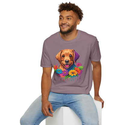 Unisex Dog Shirt With Animals Tee Softstyle Gildan 64000 Comfort Fit