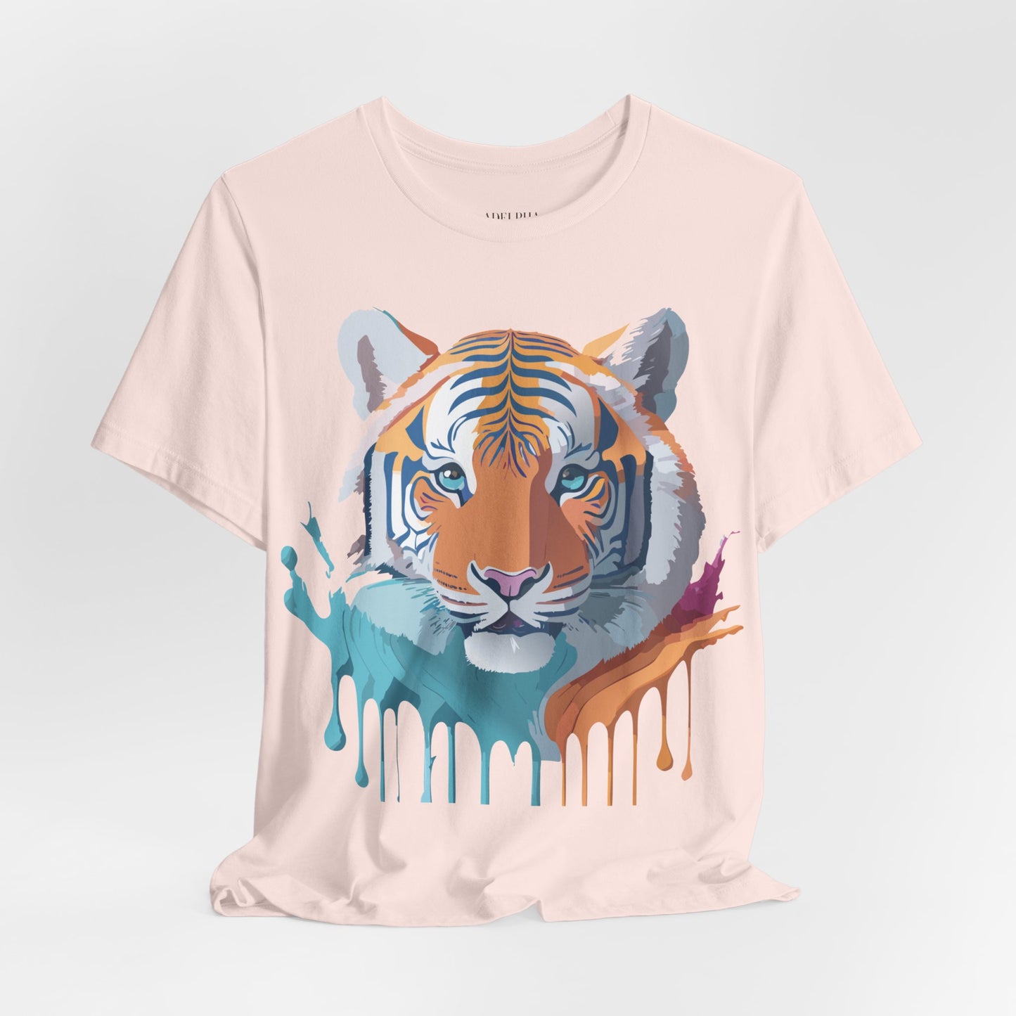 Natural Cotton Tee Shirt with Tiger