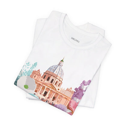 Natural Cotton Tee Shirt - Beautiful Places Collection - Rome Printify