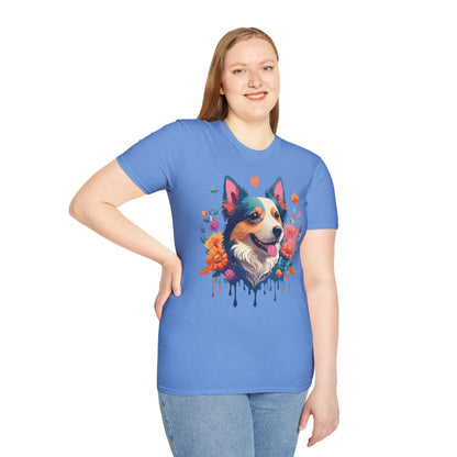 Animal Print Dog Shirt Unisex Softstyle Cotton Tee For Pet Lovers