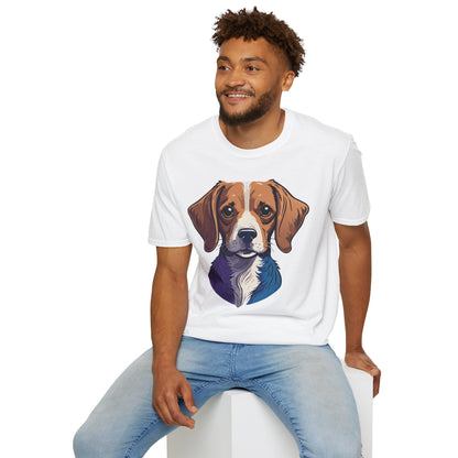 Dog Shirt Unisex Animal Print Tee Softstyle 100 Percent Cotton Gildan 64000