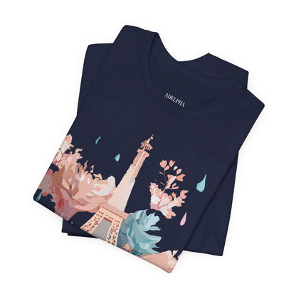 Natural Cotton Tee Shirt - Beautiful Places Collection - Paris Printify
