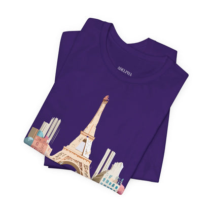 Natural Cotton Tee Shirt - Beautiful Places Collection - Paris Printify