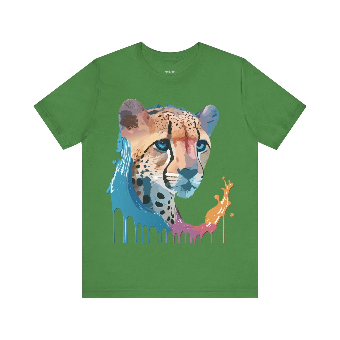 Natural Cotton Tee Shirt with Cheetah