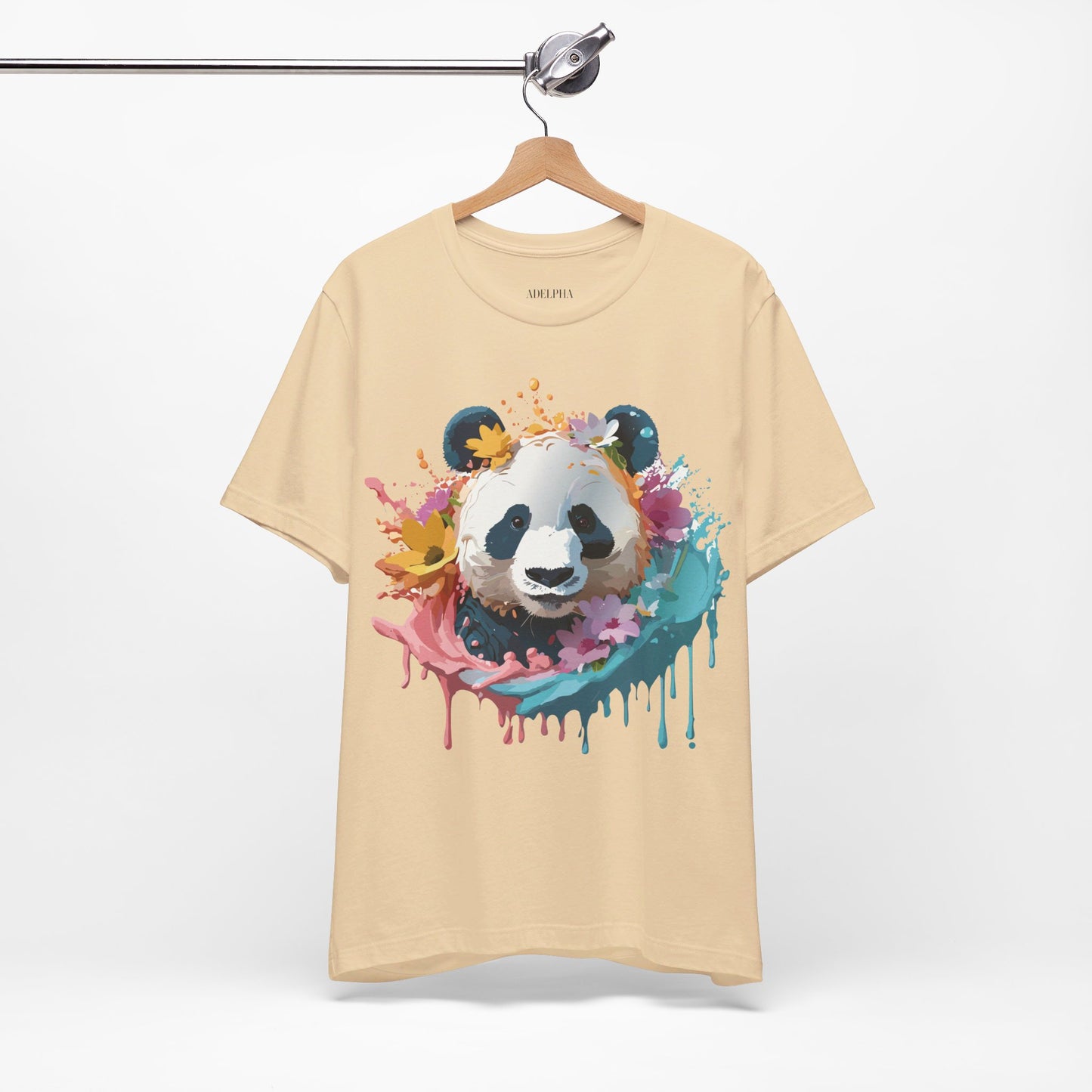 T-Shirt aus natürlicher Baumwolle mit Panda