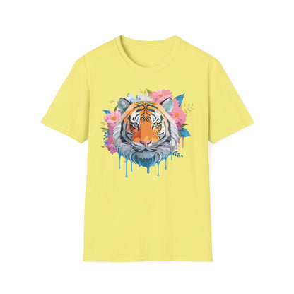 Tiger Print Shirt Unisex Short Sleeve Tee Gildan Softstyle 64000
