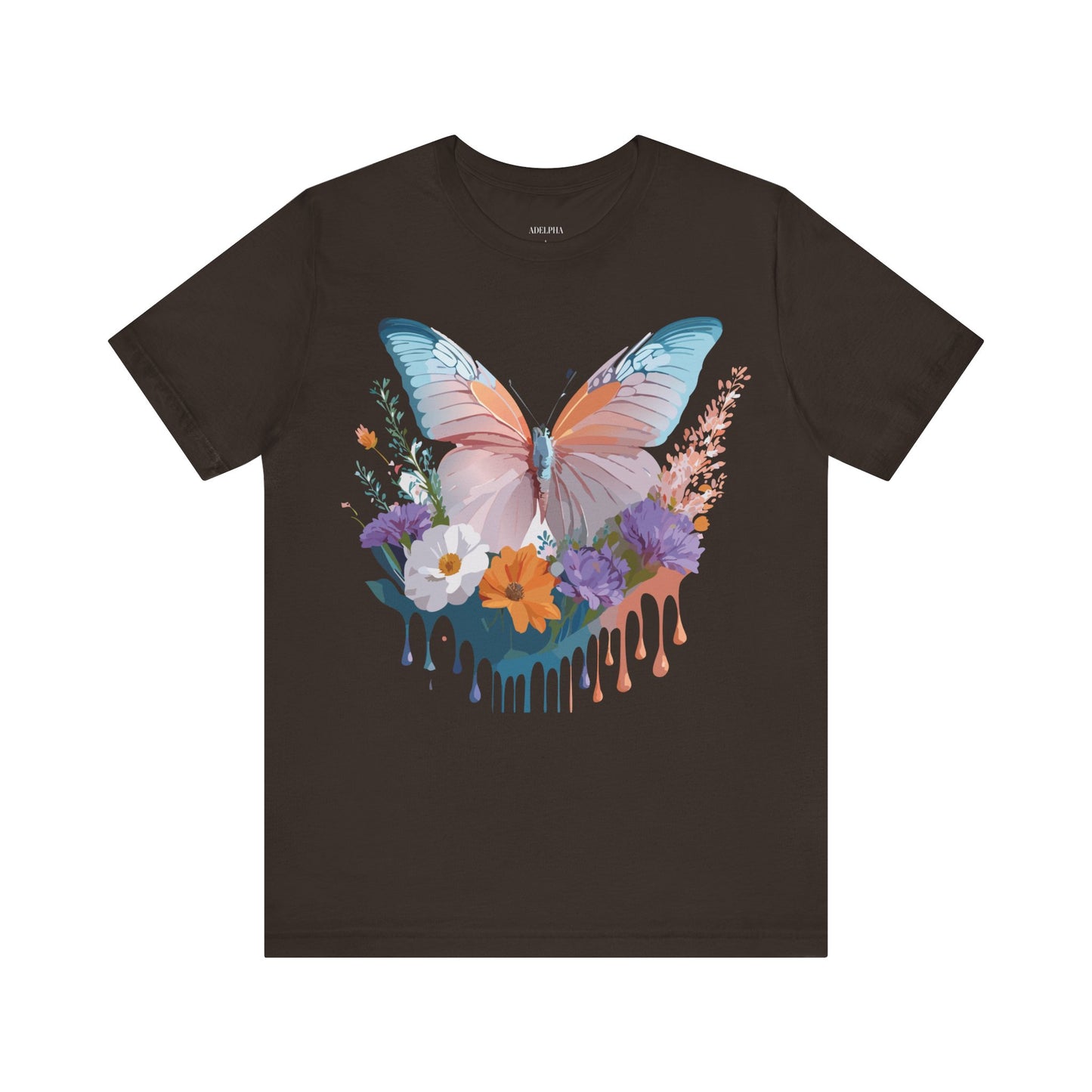 T-shirt en coton naturel avec papillon