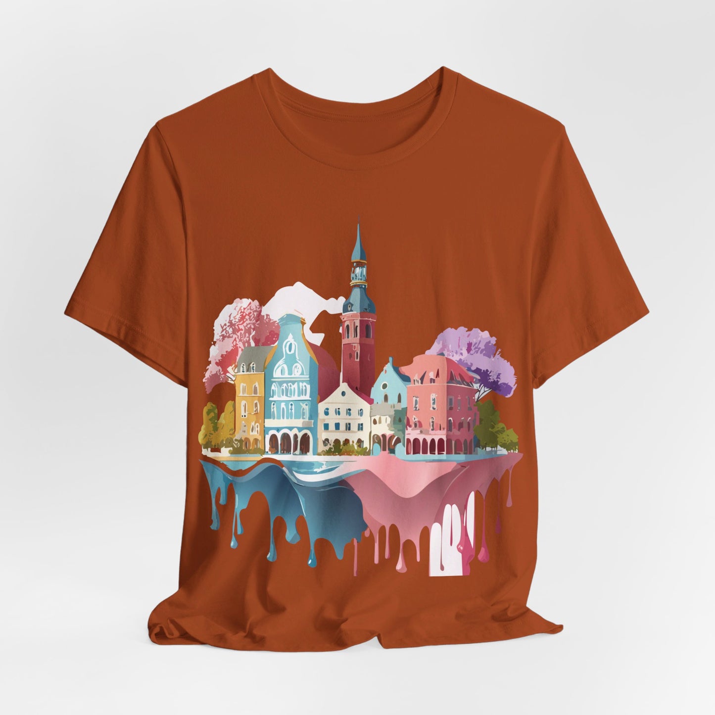 Natural Cotton Tee Shirt - Beautiful Places Collection - Warnemünde and Rostock - Germany