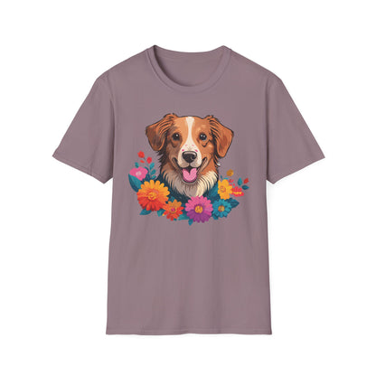 Dog Shirt Unisex Animal Tee Short Sleeve Gildan Softstyle 64000 Cotton Tee