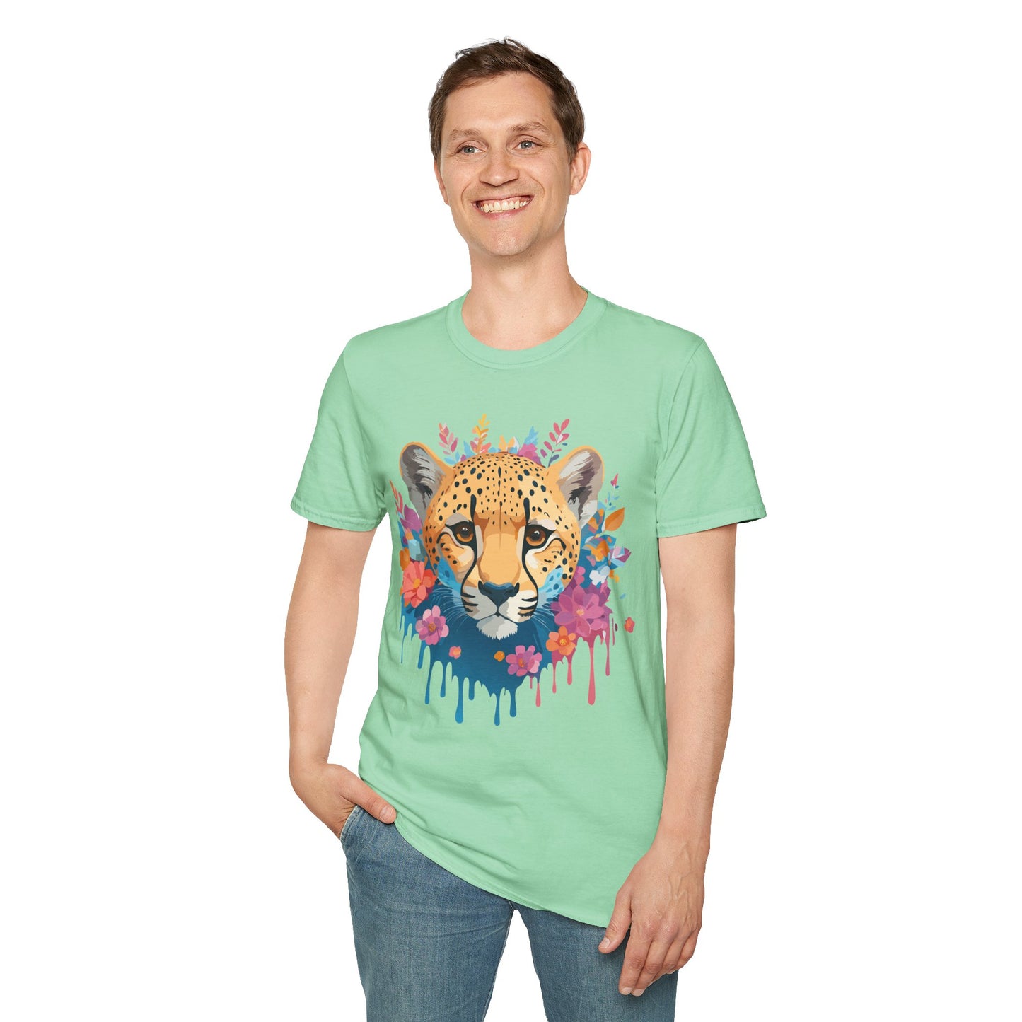 Cheetah Shirt, Shirt with Cheetah, Cheetah Tee, Shirt with Animals