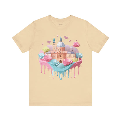 Natural Cotton Tee Shirt - Beautiful Places Collection - Prague Printify