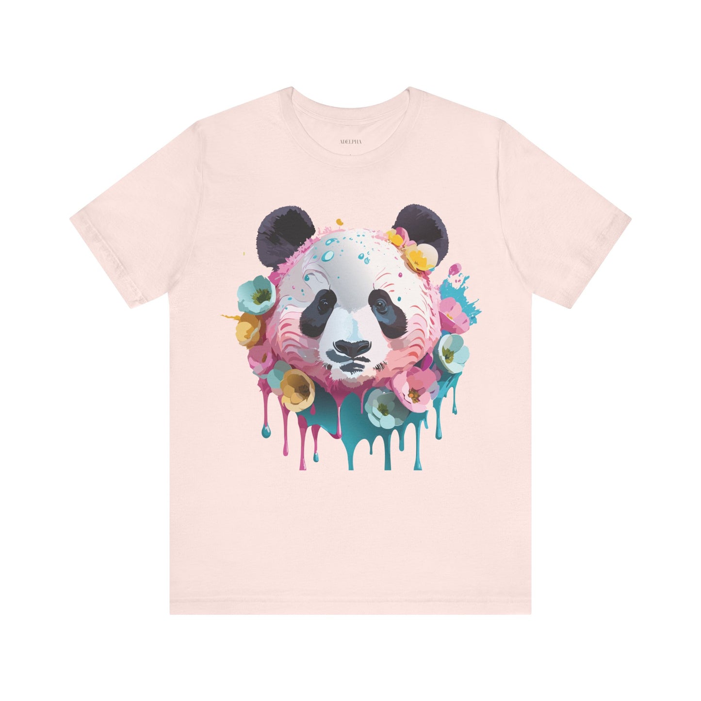 Natural Cotton Tee Shirt with Panda