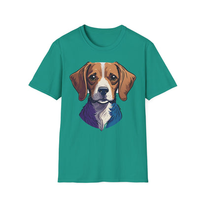 Dog Shirt Unisex Animal Print Tee Softstyle 100 Percent Cotton Gildan 64000