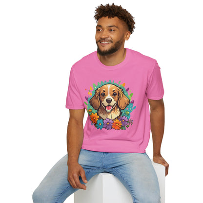 Dog Lover Unisex Animal Print T Shirt Cotton Tee Gildan Softstyle 64000
