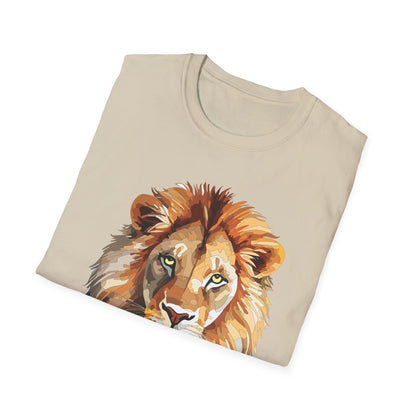 Lion Shirt Unisex Animal Tee Gildan Softstyle 64000 100 Percent Ring Spun Cotton